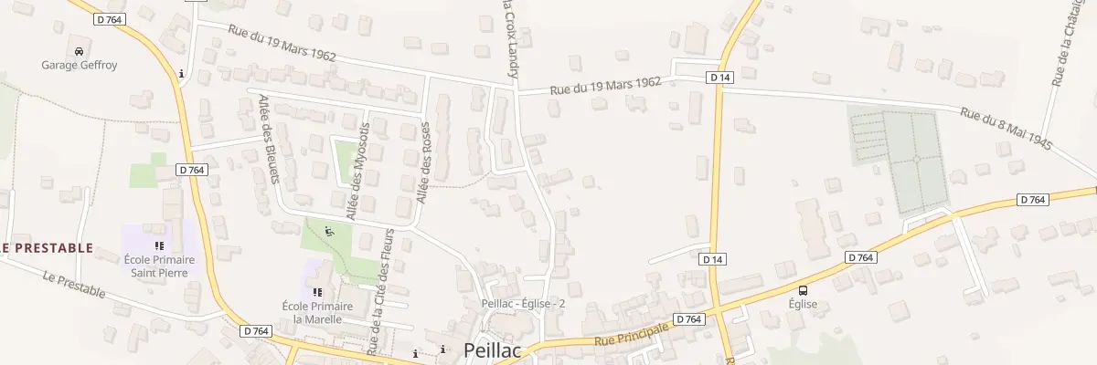 Plan du 14 Rue de la Croix Landry à Peillac