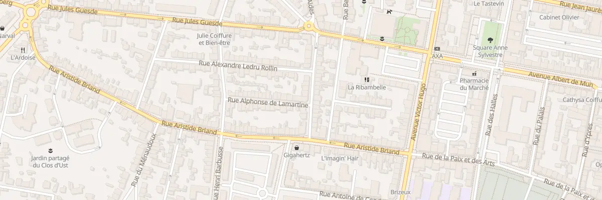 Plan du 2 Rue Alphonse de Lamartine à Saint-Nazaire