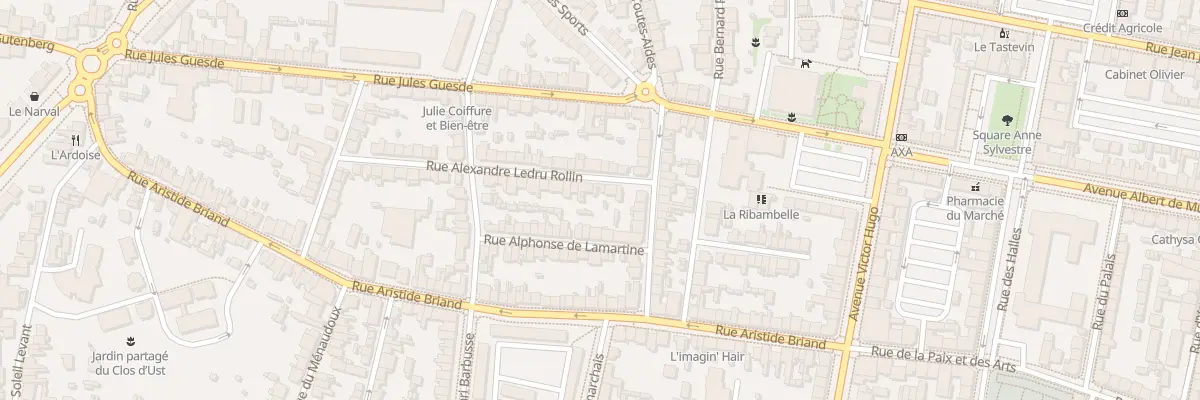 Plan du 5 Rue Alexandre Ledru-Rollin à Saint-Nazaire