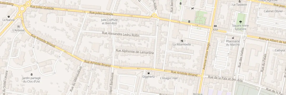 Plan du 6 Rue Alphonse de Lamartine à Saint-Nazaire