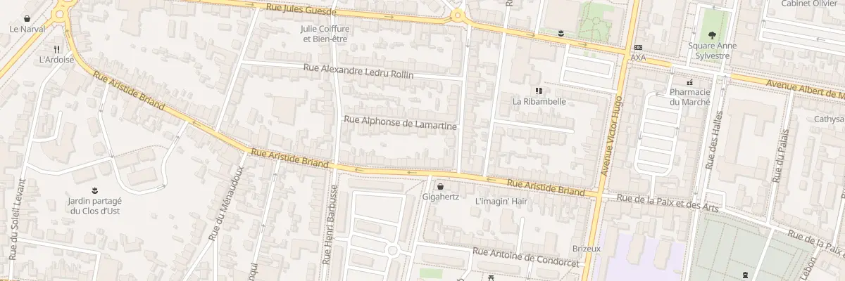 Plan du 9 Rue Alphonse de Lamartine à Saint-Nazaire