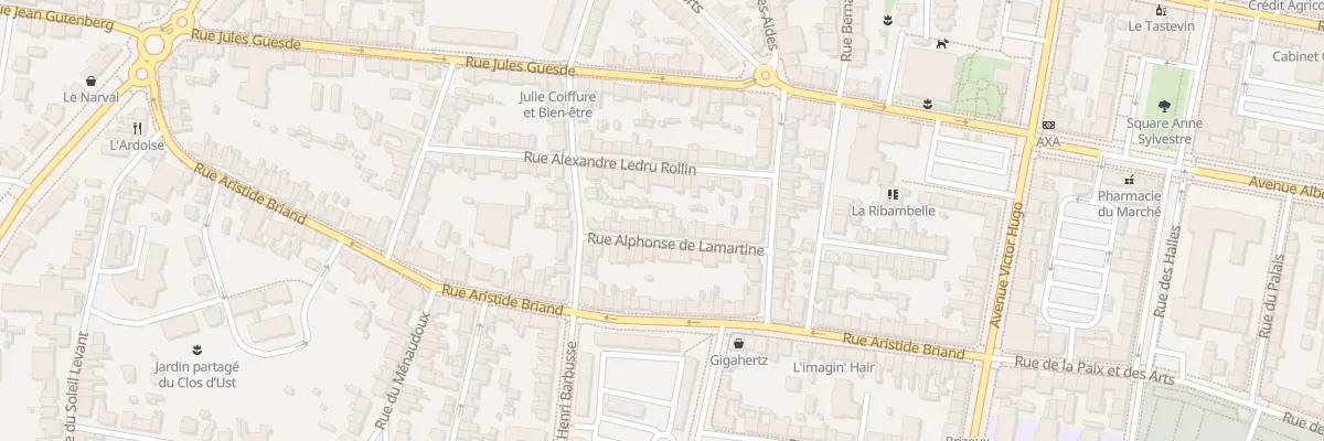 Plan du 18 Rue Alphonse de Lamartine à Saint-Nazaire