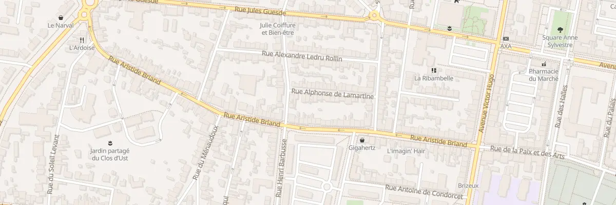 Plan du 23B Rue Alphonse de Lamartine à Saint-Nazaire