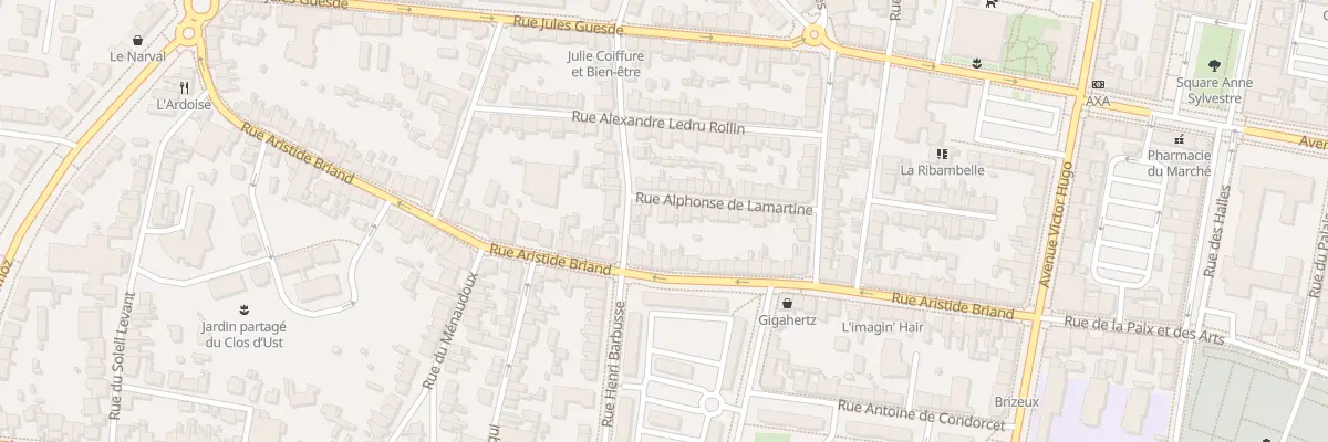 Plan du 25 Rue Alphonse de Lamartine à Saint-Nazaire