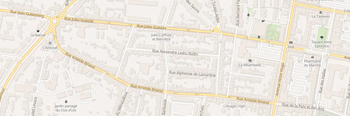 Plan du 21 Rue Alexandre Ledru-Rollin à Saint-Nazaire
