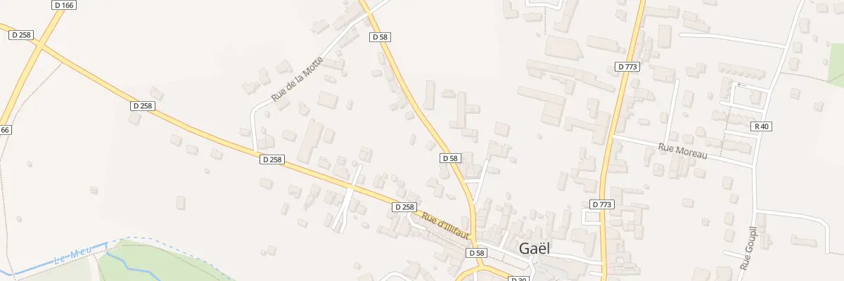 Plan de la Rue du Loscouët-sur-Meu à Gaël