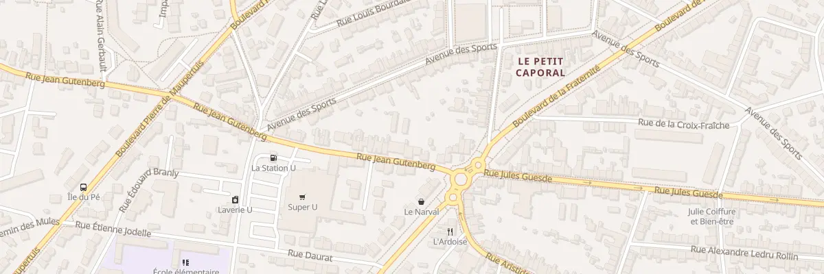 Plan du 12 Rue Jean Gutenberg à Saint-Nazaire