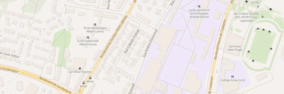 Plan du 21 Rue Arsène d’ Arsonval à Saint-Nazaire