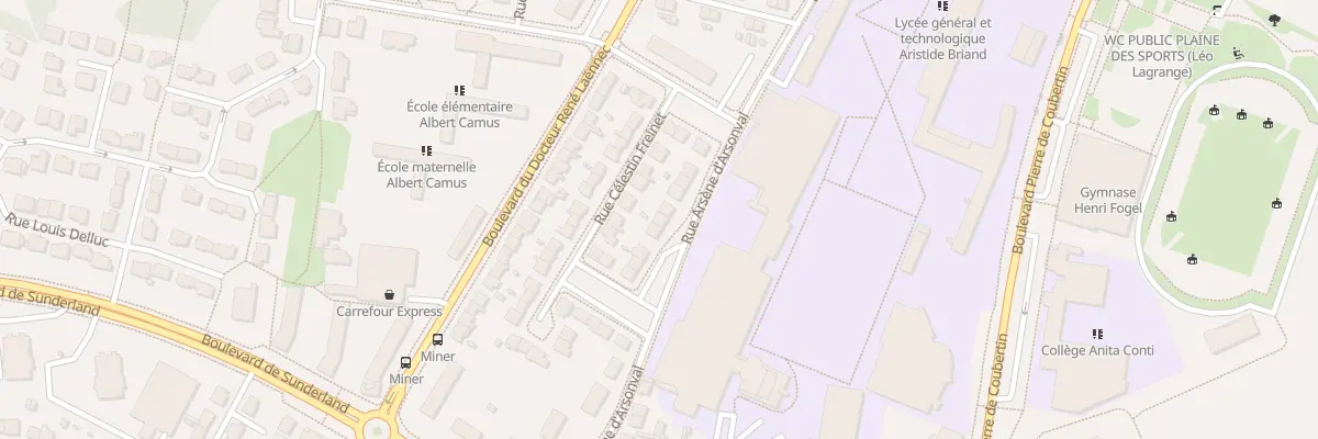 Plan du 17 Rue Arsène d’ Arsonval à Saint-Nazaire