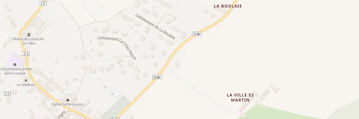 Plan du 5321 La Ville Es Martin à Loscouët-sur-Meu