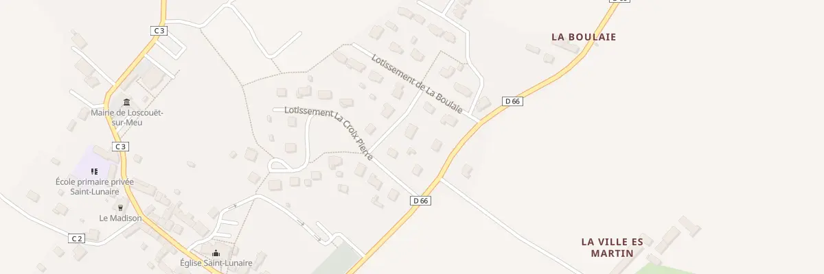 Plan du 7 Rue de la Croix de Pierre à Loscouët-sur-Meu
