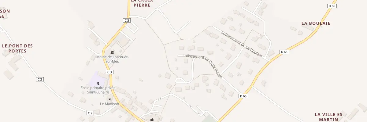 Plan du 21 Rue de la Croix de Pierre à Loscouët-sur-Meu