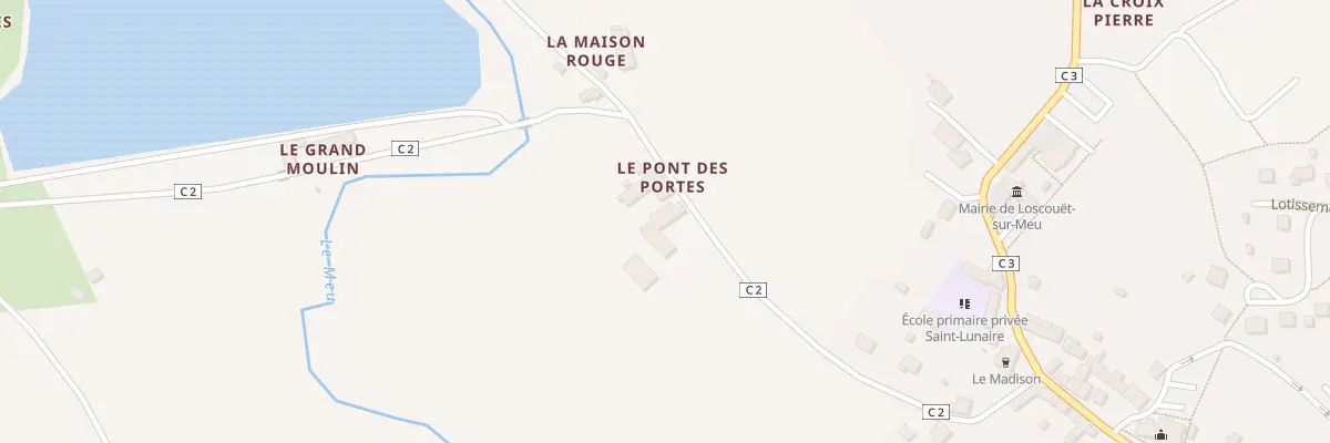 Plan du 1 Le Pont des Portes à Loscouët-sur-Meu