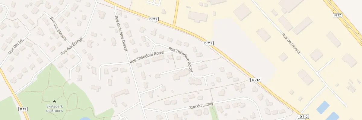 Plan du 12 Rue Theodore Botrel à Broons