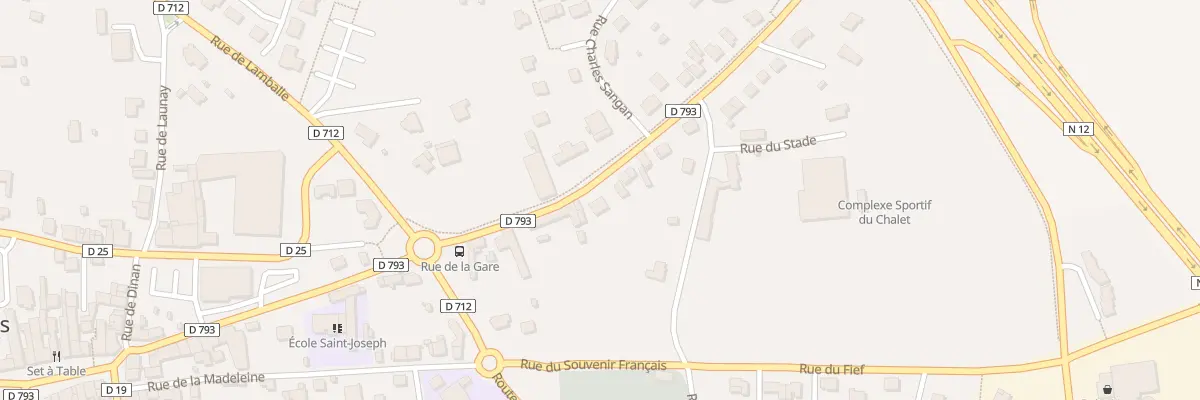 Plan du 34 Rue de la Gare à Broons