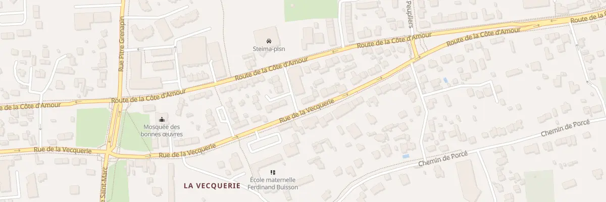 Plan de la Rue de la Vecquerie à Saint-Nazaire