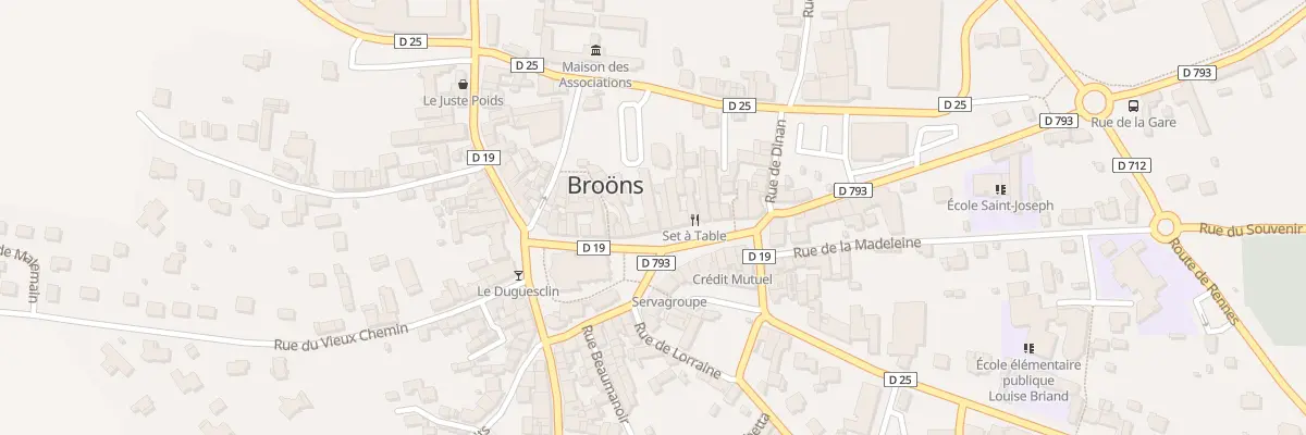 Plan du 7 Pl Duguesclin à Broons