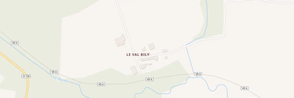 Plan du 1 Le Val Bily à Augan