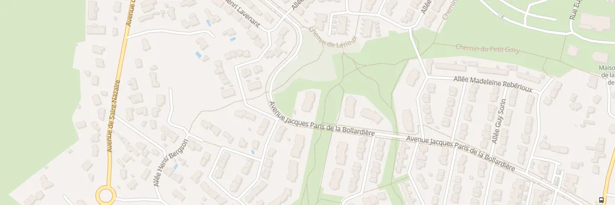 Plan du 30 Av J Paris de Bollardiere à Saint-Nazaire