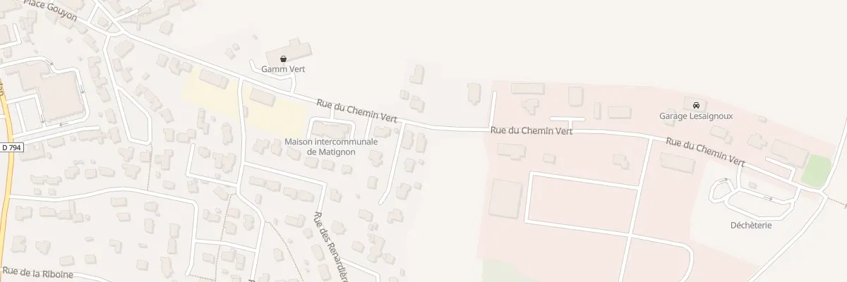 Plan du 10 Rue du Chemin Vert à Matignon