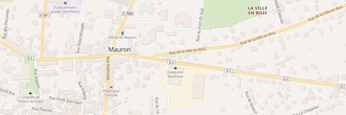 Plan du 2 Rue de la Ville en Bois à Mauron