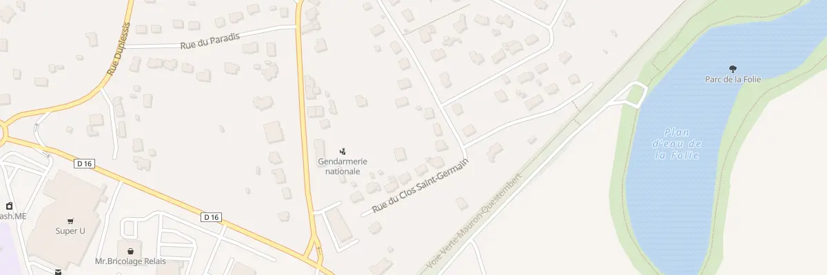 Plan du 16 Rue de Brocéliande à Mauron