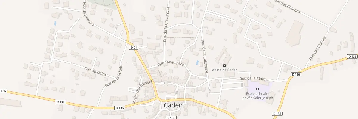 Plan du 14 Rue Traversière à Caden