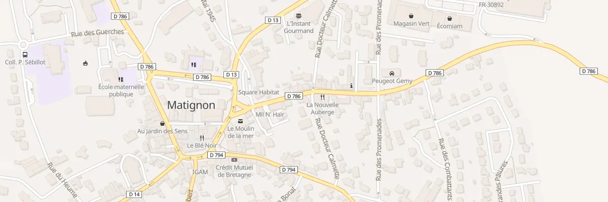 Plan du 14 Rue Saint-Pierre à Matignon