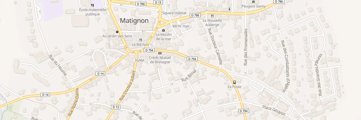 Plan du 12 Rue Saint-jean à Matignon