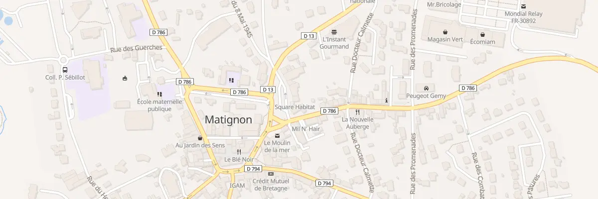 Plan du 6 Pl Rioust des Villes Audrain à Matignon