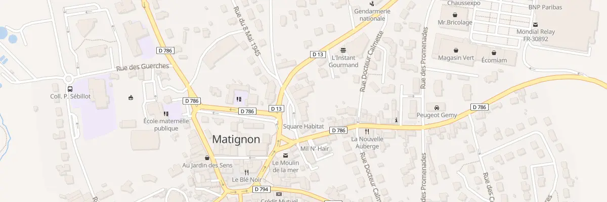 Plan du 10 Pl Rioust des Villes Audrain à Matignon