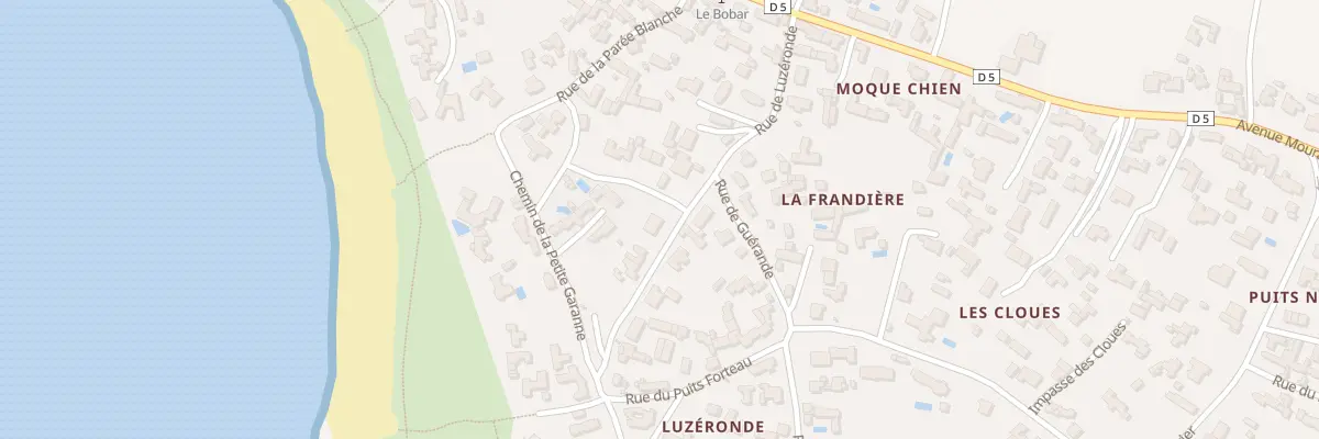 Plan du 22 Rue de Luzéronde à Noirmoutier-en-l’Île
