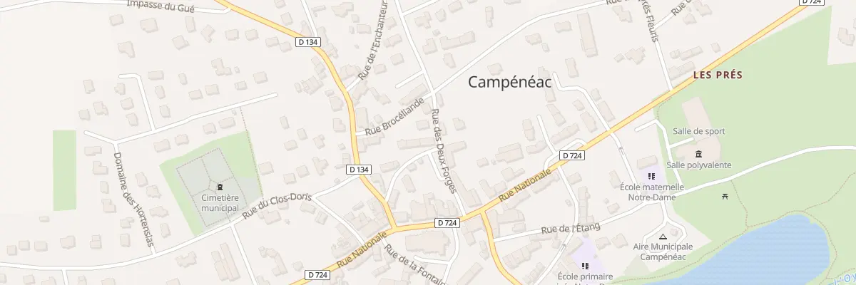 Plan du 5 Rue des Deux Forges à Campénéac