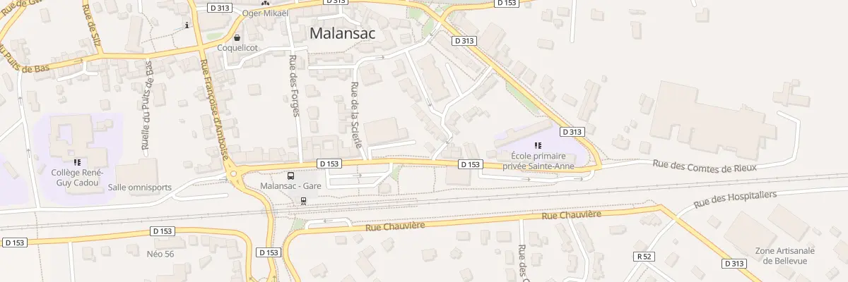 Plan du 16 Rue de la Gare à Malansac