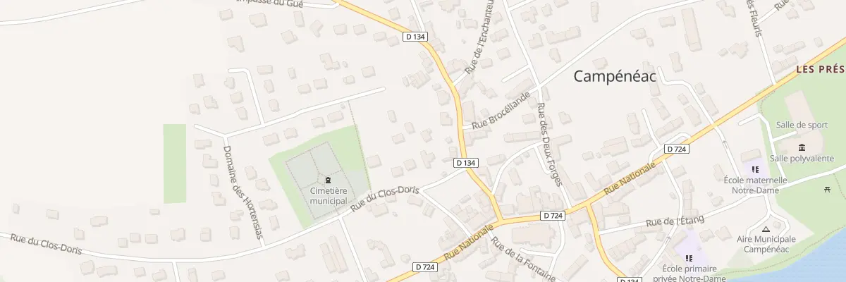Plan du 2 Rue du Clos Doris à Campénéac
