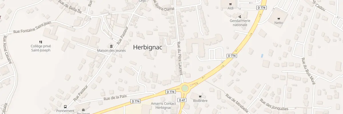 Plan du 28 Rue du Pere Laurent (Rd47) à Herbignac
