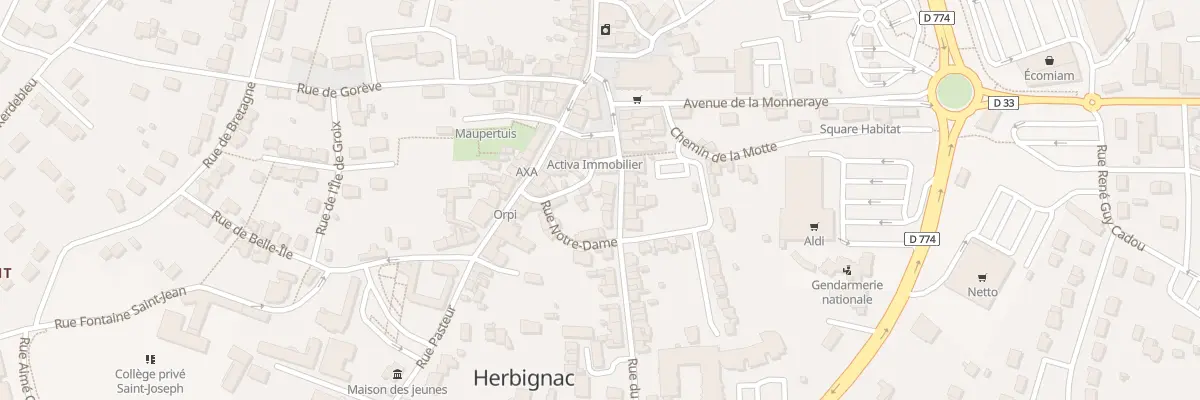 Plan du 8 Rue du Pere Laurent (Rd47) à Herbignac