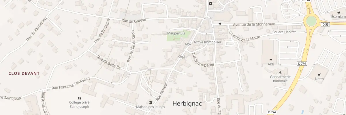 Plan du 16B Rue Pasteur (Rd33) à Herbignac