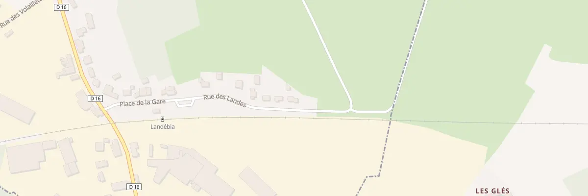 Plan du 25 Rue des Landes à Landébia