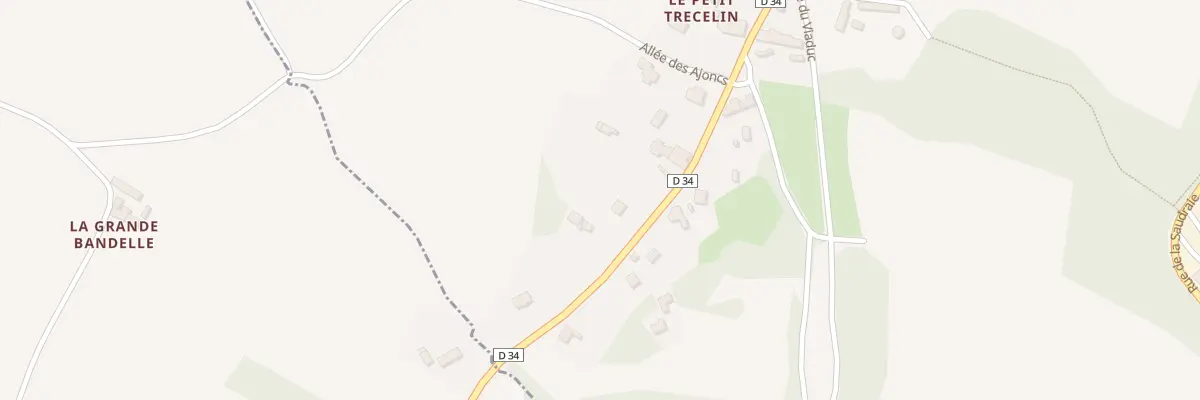 Plan du 38 Rue du Petit Trécelin à Plévenon