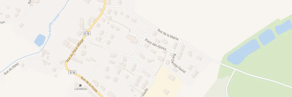 Plan du 1 Rue du Général de Gaulle à Landébia