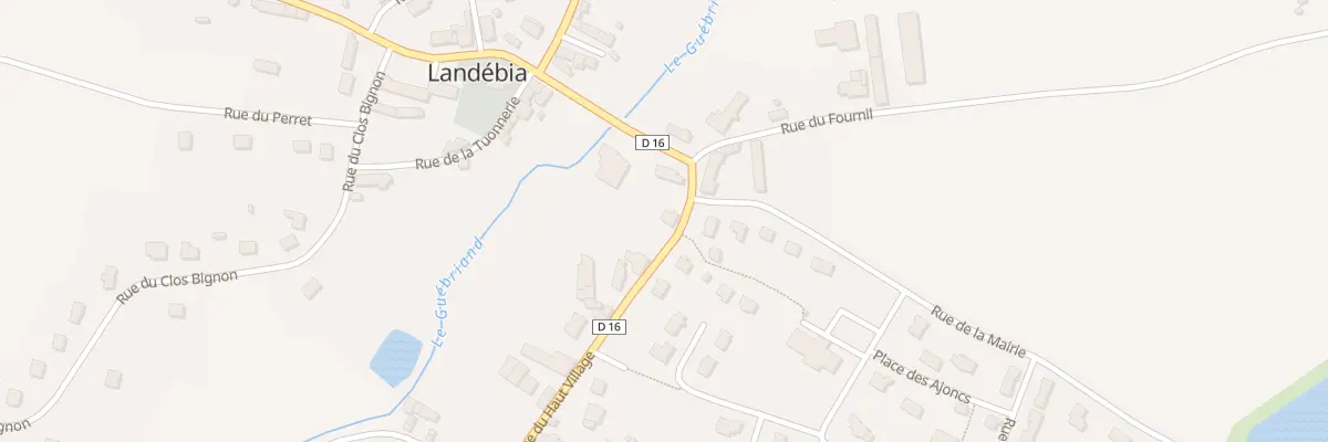 Plan du 2 Rue du Haut Village à Landébia