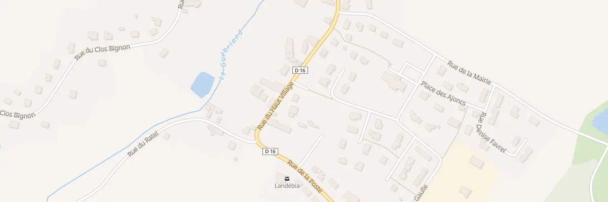 Plan du 9 Rue du Haut Village à Landébia
