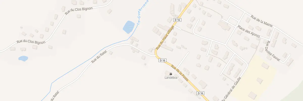 Plan du 18 Rue du Haut Village à Landébia