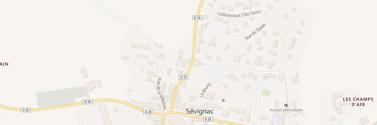 Plan du 15 Rue de la Forge à Sévignac