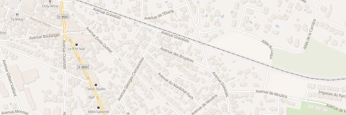 Plan du 14 Av des Bruyères à Pornichet