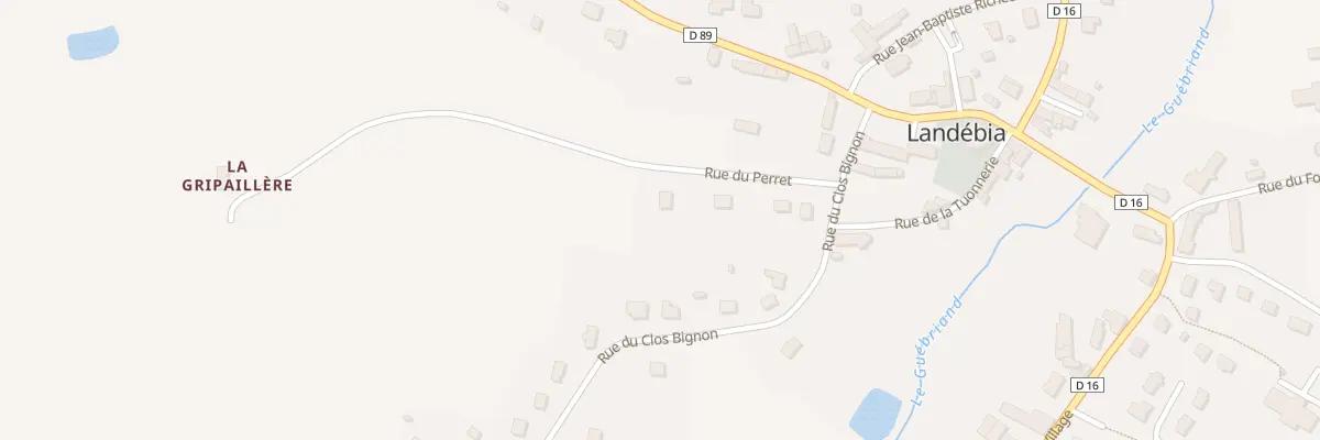 Plan du 7 Rue du Perret à Landébia