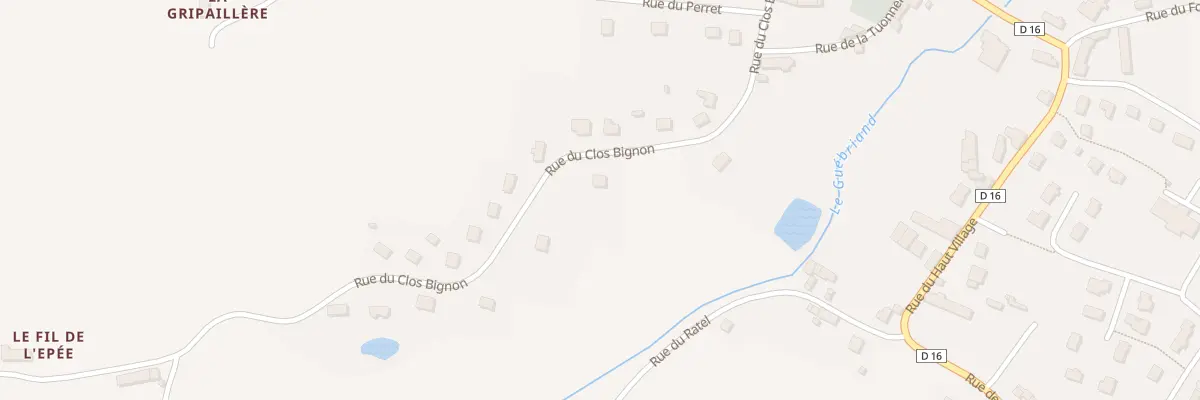 Plan du 15 Rue du Clos Bignon à Landébia