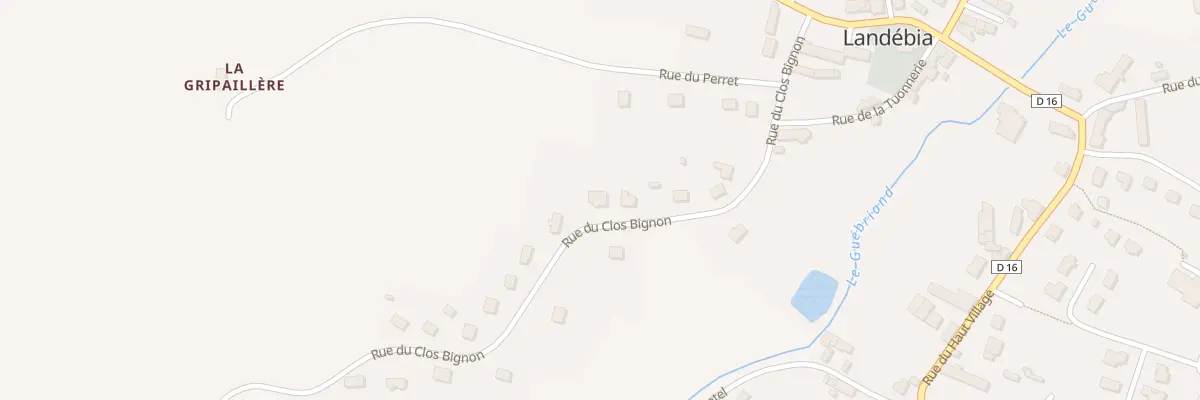 Plan du 12 Rue du Clos Bignon à Landébia