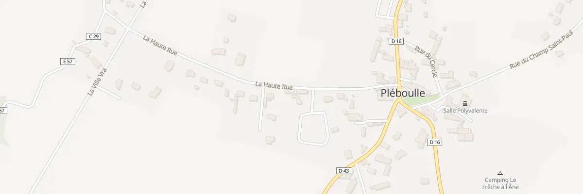 Plan du 15 La Haute Rue à Pléboulle